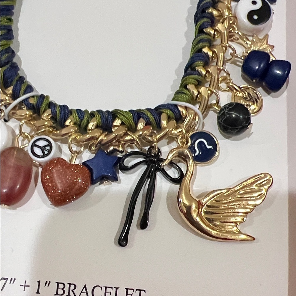 Atterri | Artisan Boho Charm Bracelet ~ Gold Tone - Picture 4 of 11